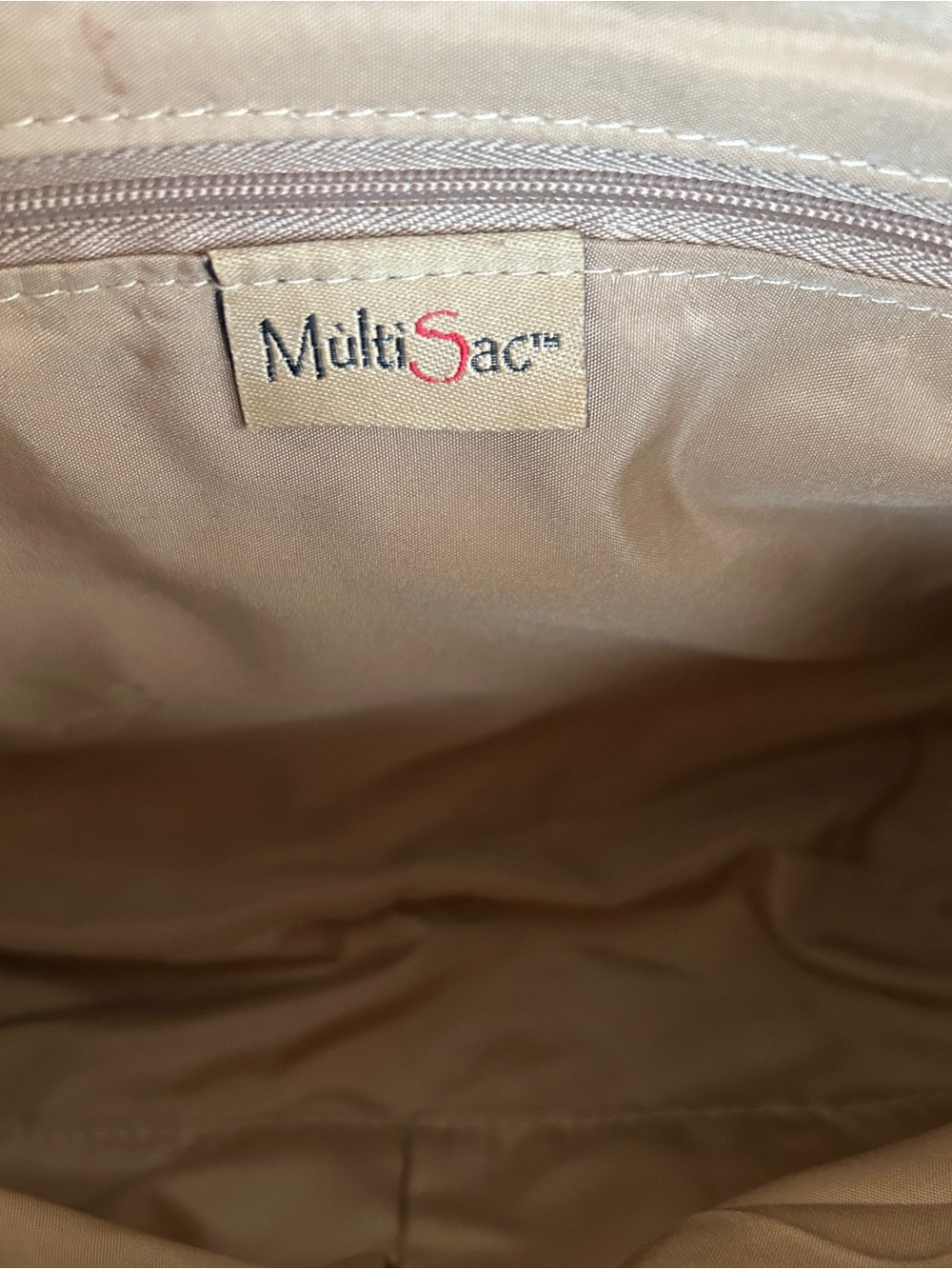 MultiSac Floral Print Shoulder Bag with Tan Trim - Picture 5 of 7
